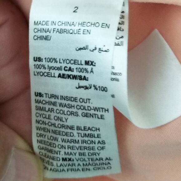 CHICOS peach color size 2X snap close top with large front pockets 100%‎ Lyocell - Picture 6 of 6